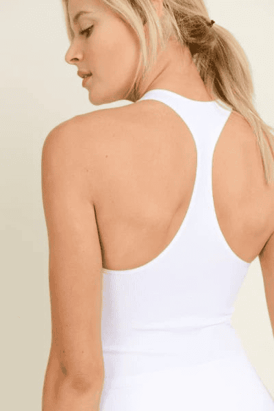 Mono B Seamless Ribbed Racerback Tank Top