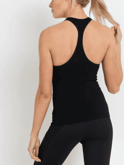 Mono B Seamless Ribbed Racerback Tank Top