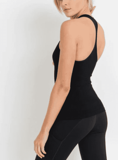 Mono B Seamless Ribbed Racerback Tank Top