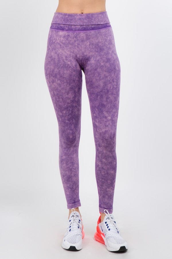 High Waist Acid Wash Leggings