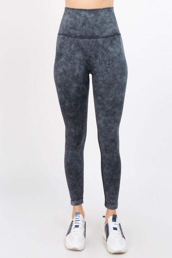 High Waist Acid Wash Leggings
