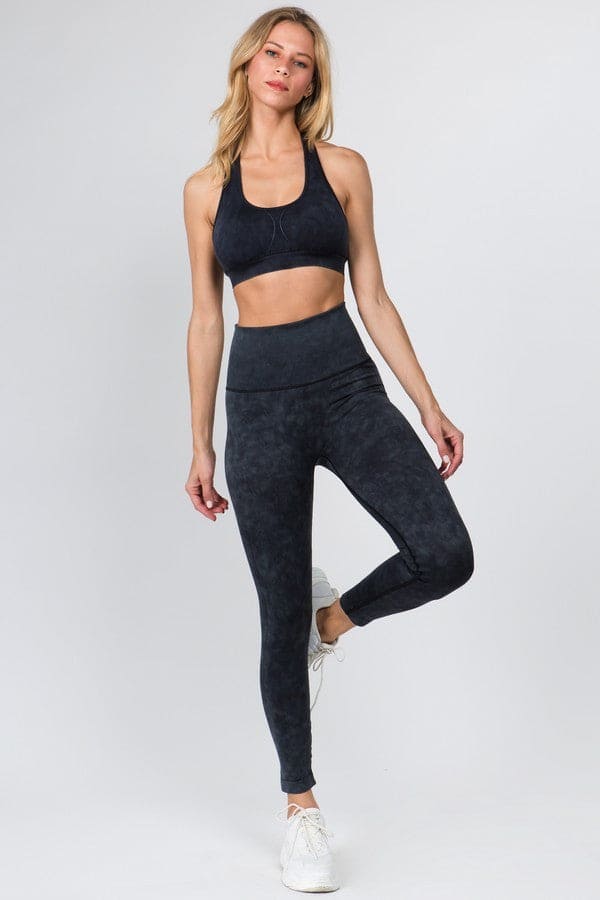 Vintage Wash Racerback Sports Bra