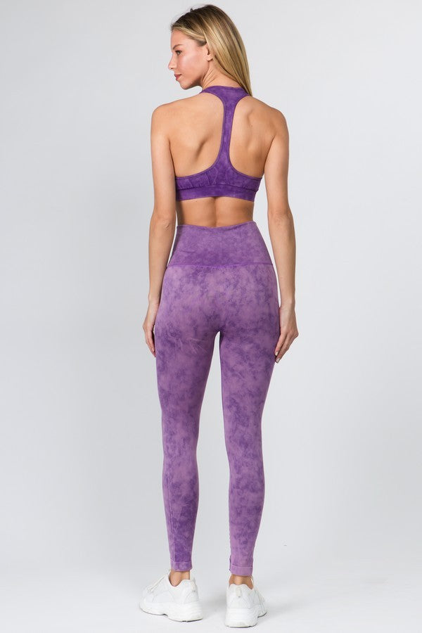 Vintage Wash Racerback Sports Bra