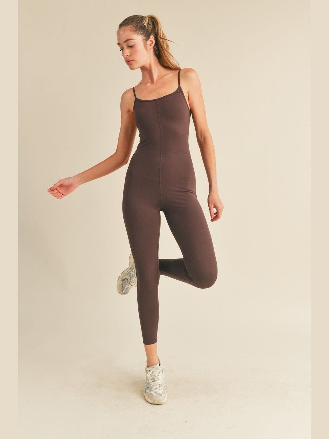 Body Hugging 7/8 Length Jumpsuit - BKFJNY