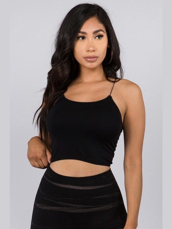 Lady's Seamless Crop Camisole - BKFJNY