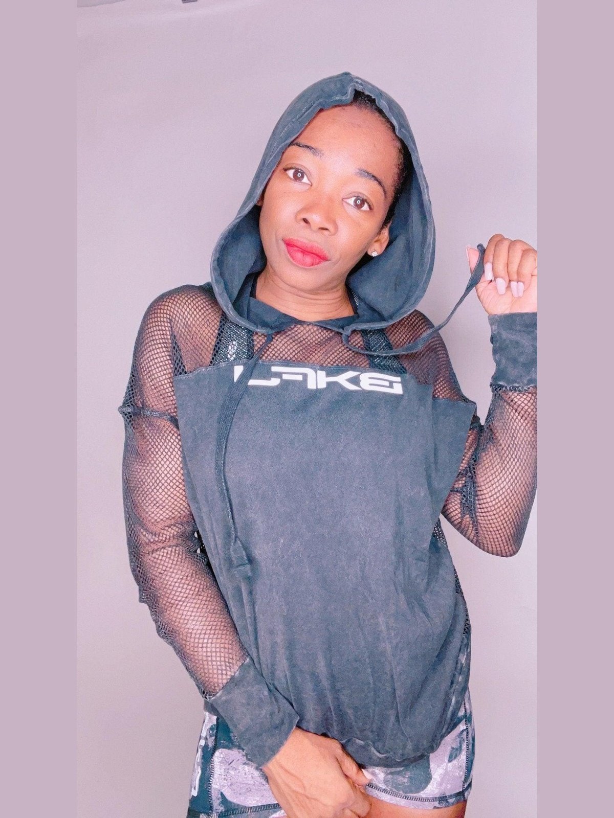 Longsleeve Fishnet Hoodie - BKFJNY