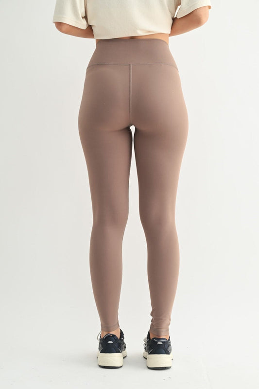 Nylon-Blend Essential Solid Leggings