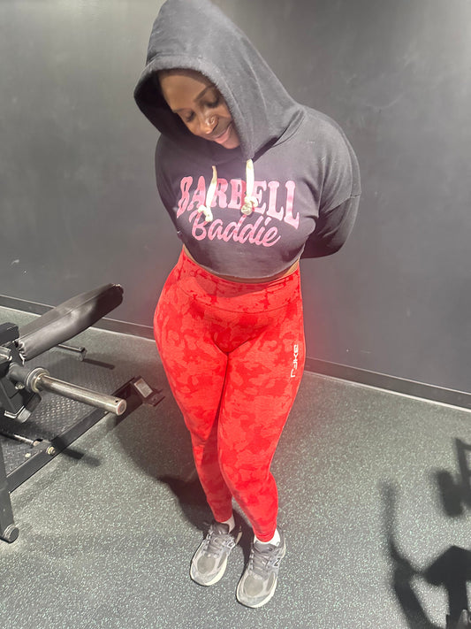 Barbell Baddie Cropped Hoodie