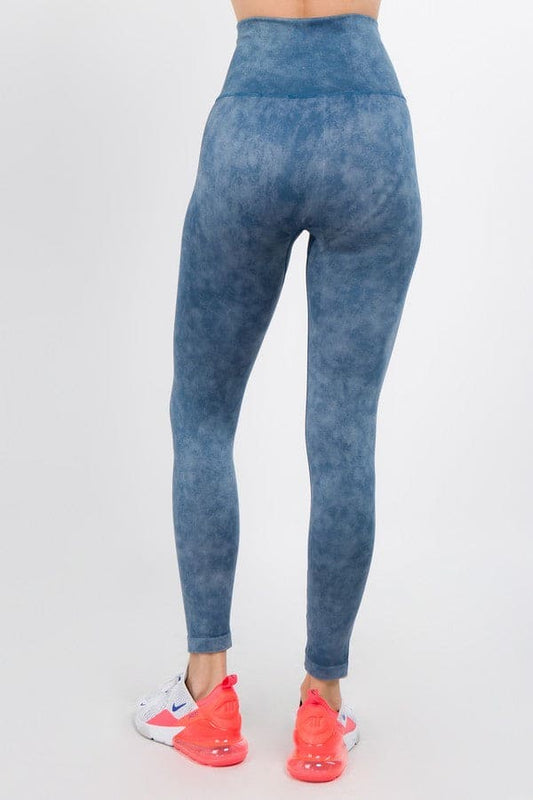 High Waist Acid Wash Leggings