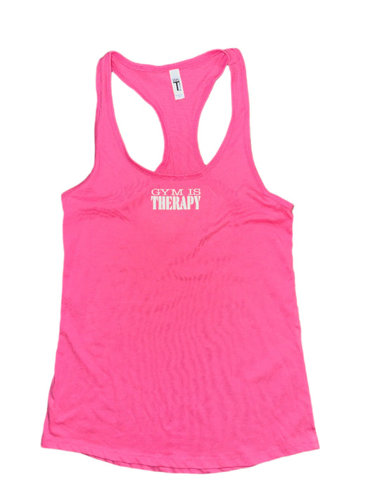 Gym Is Therapy French Terry Racerback Tank