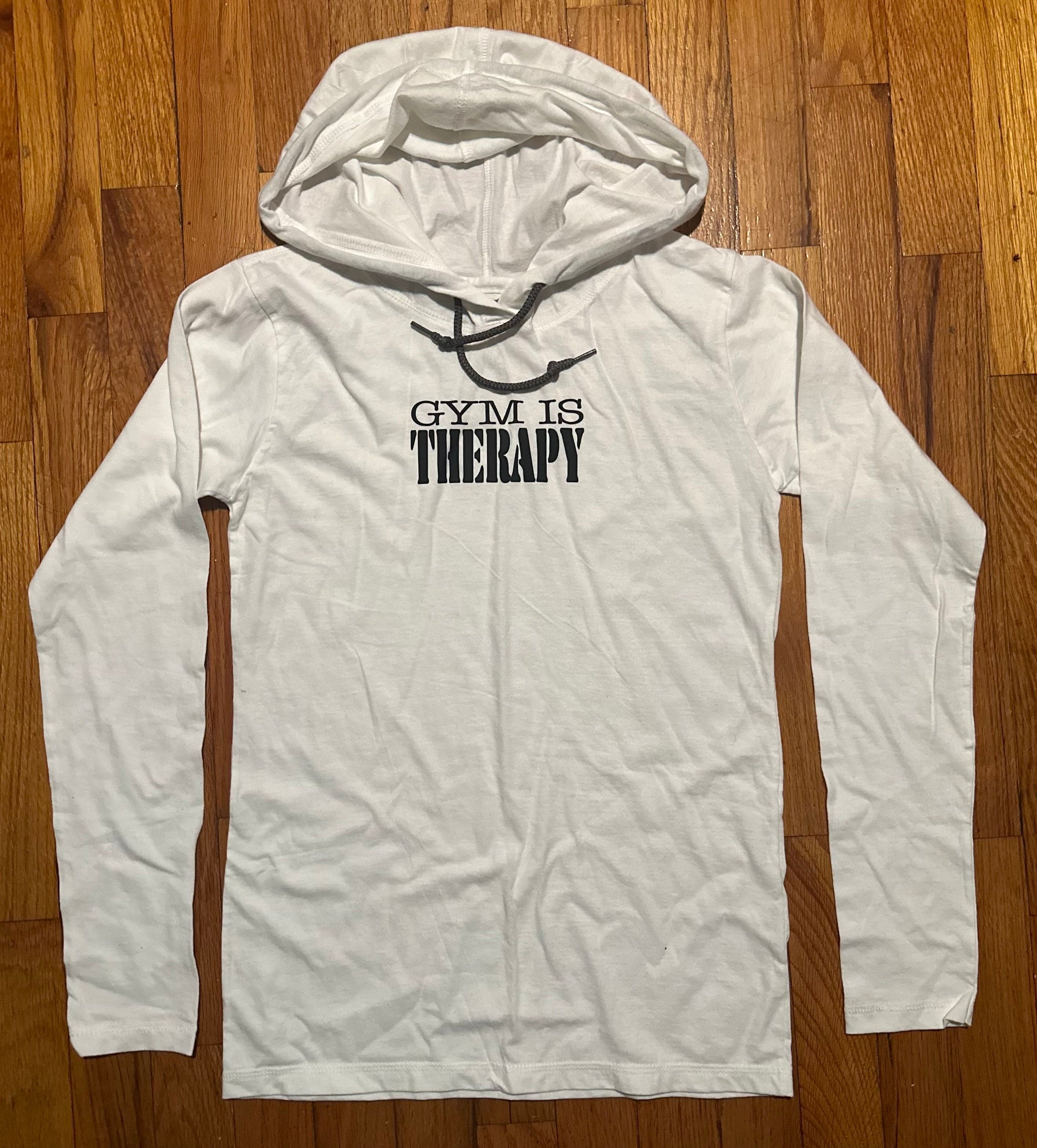 Gym Is Therapy Lightweight Long-sleeve Hoodie