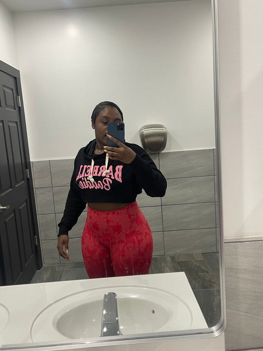Barbell Baddie Cropped Hoodie