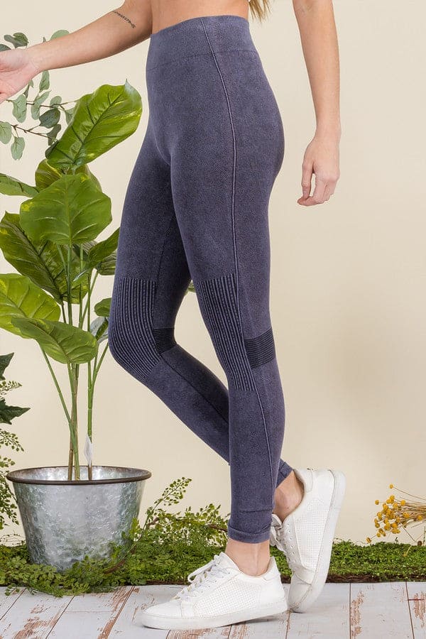 Moto Texture Detailed Leggings