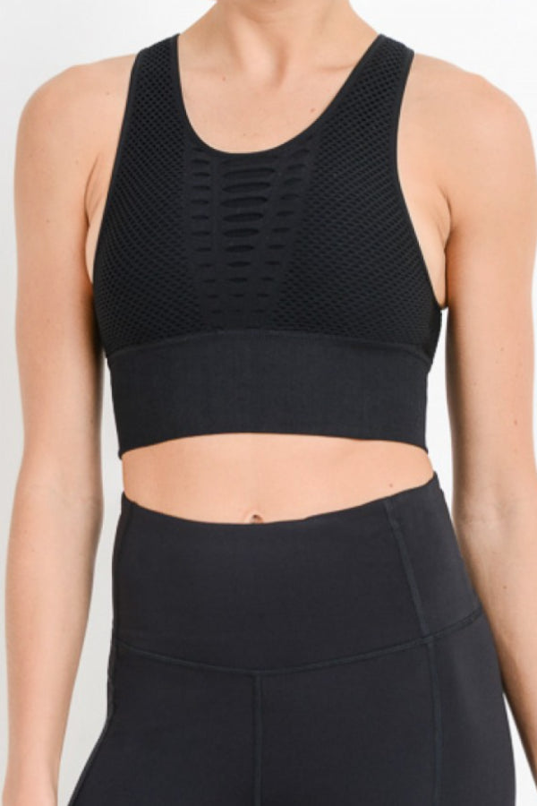 Laser Cut Seamless Sports Bra