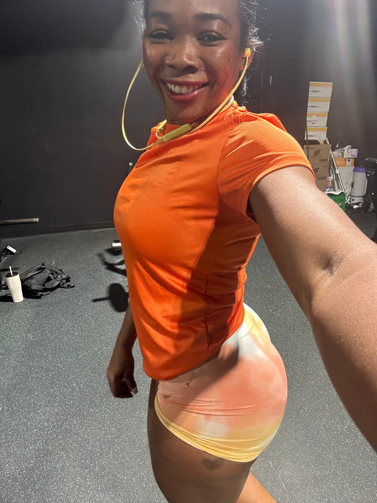 Tie-Dye Scrunch Butt Shorts