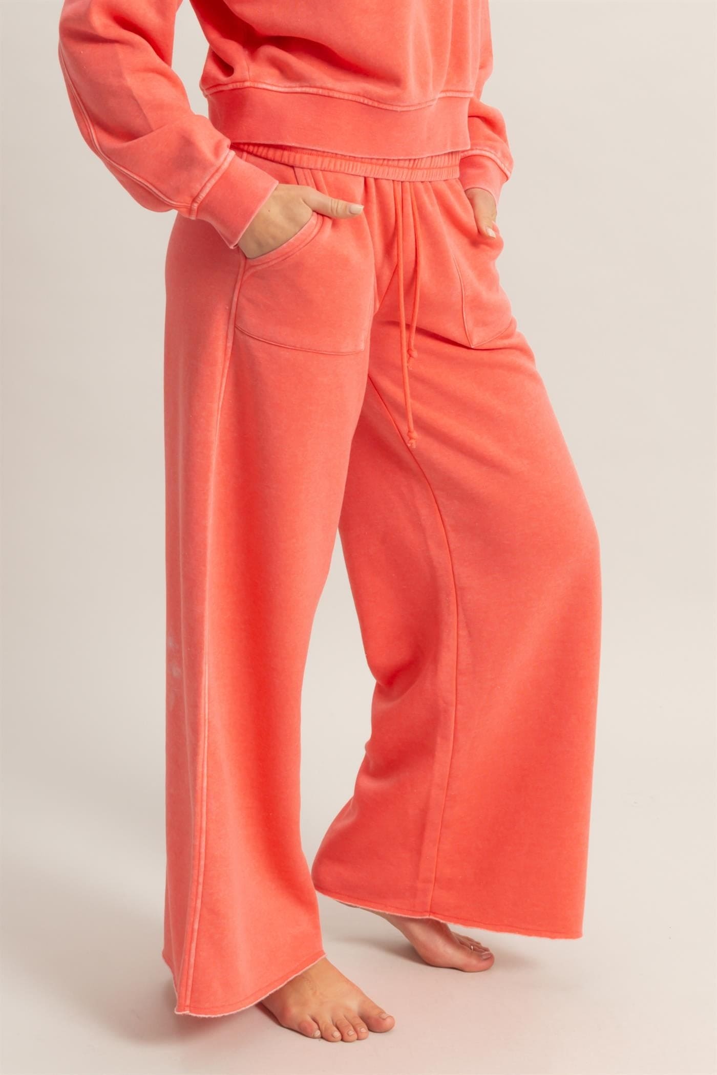 Wide Leg Drawstring Sweatpants