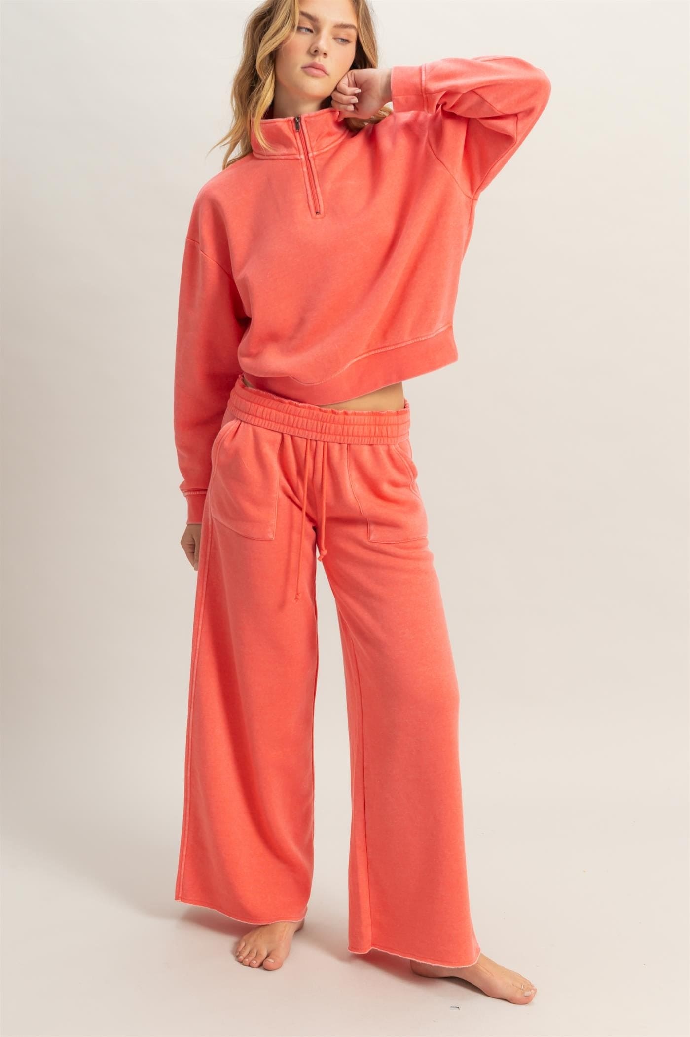 Wide Leg Drawstring Sweatpants