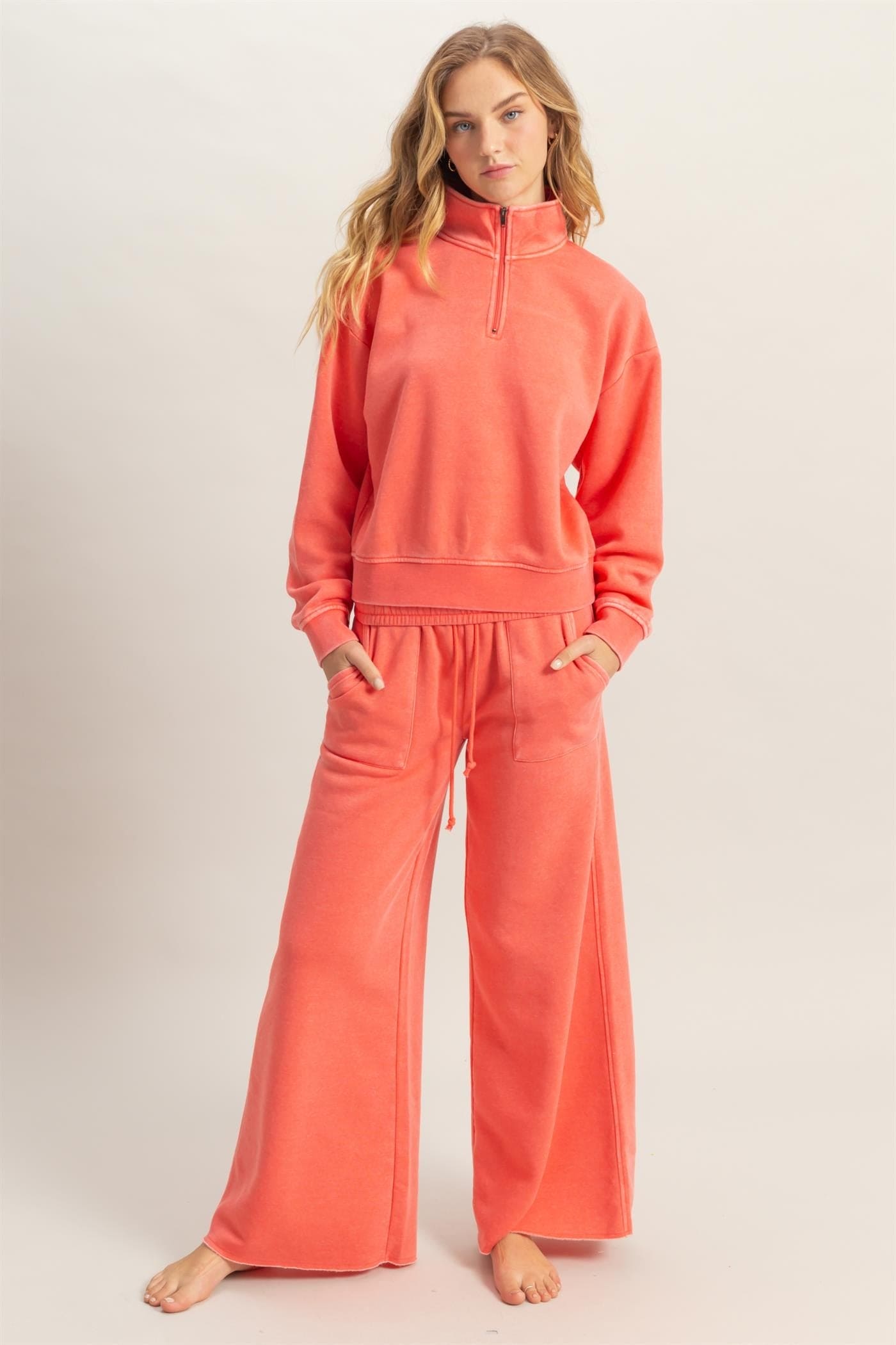 Wide Leg Drawstring Sweatpants