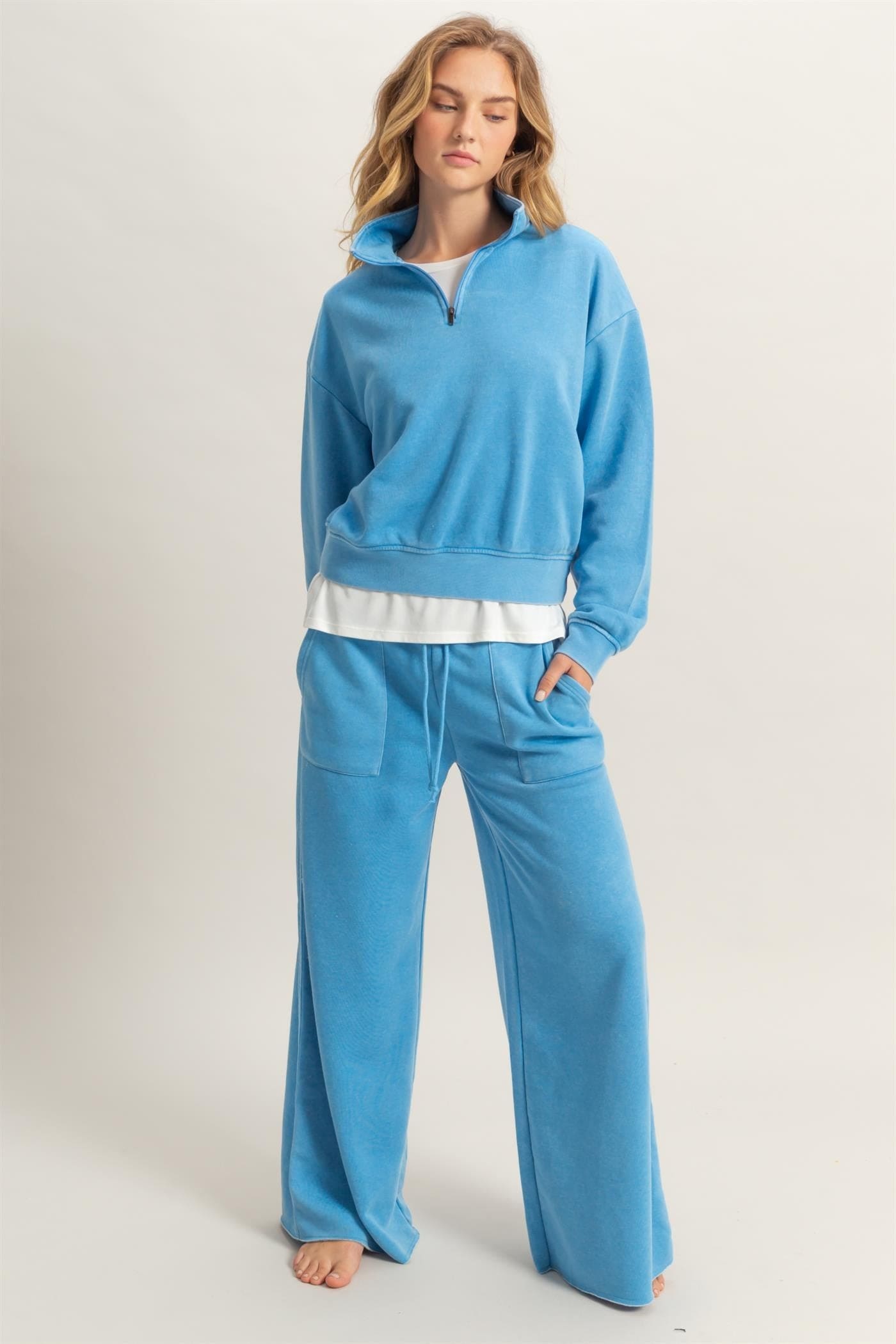 Wide Leg Drawstring Sweatpants