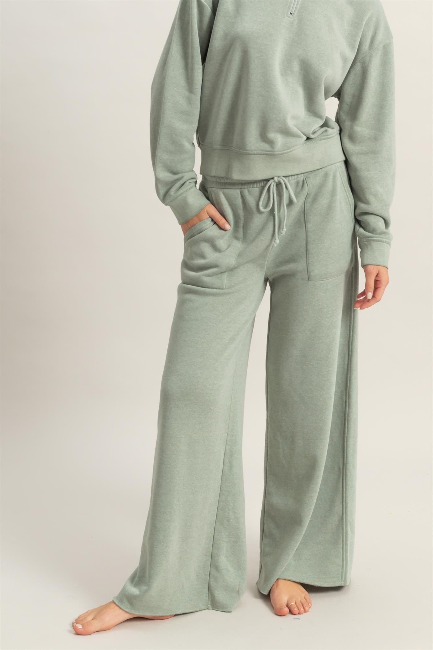 Wide Leg Drawstring Sweatpants