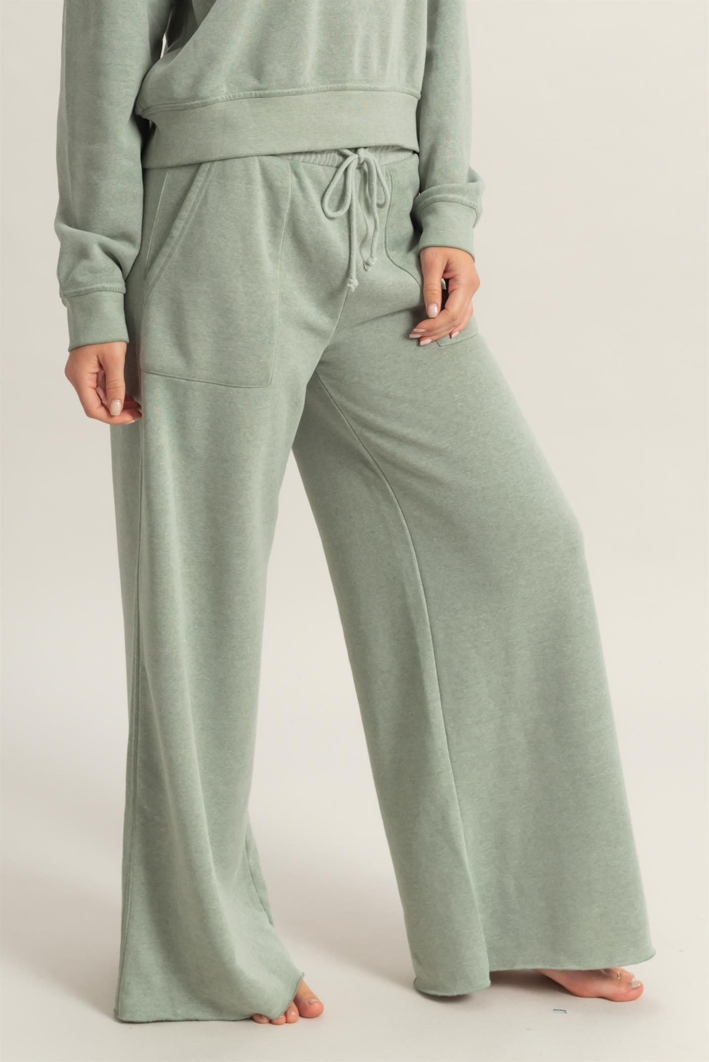 Wide Leg Drawstring Sweatpants