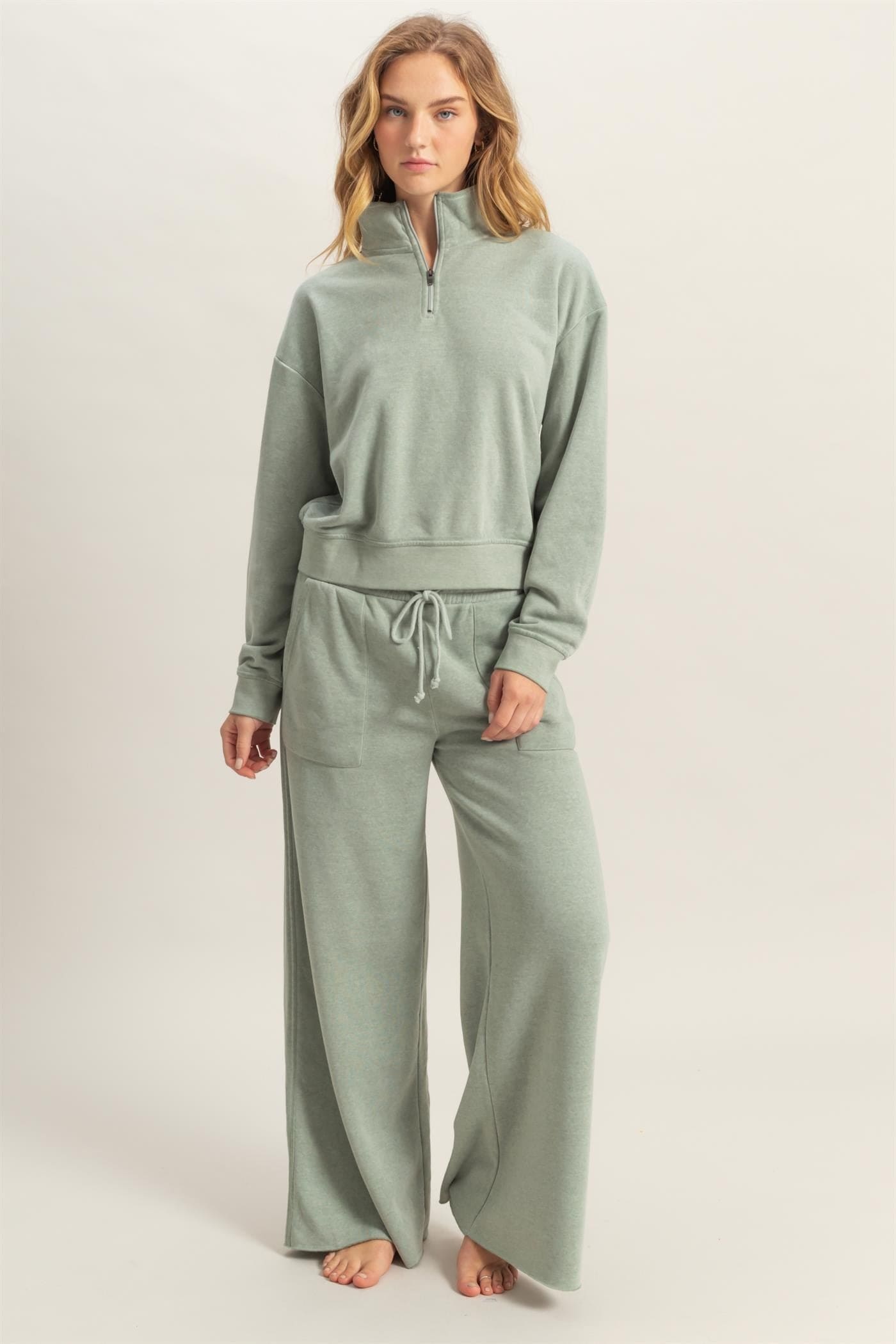 Wide Leg Drawstring Sweatpants