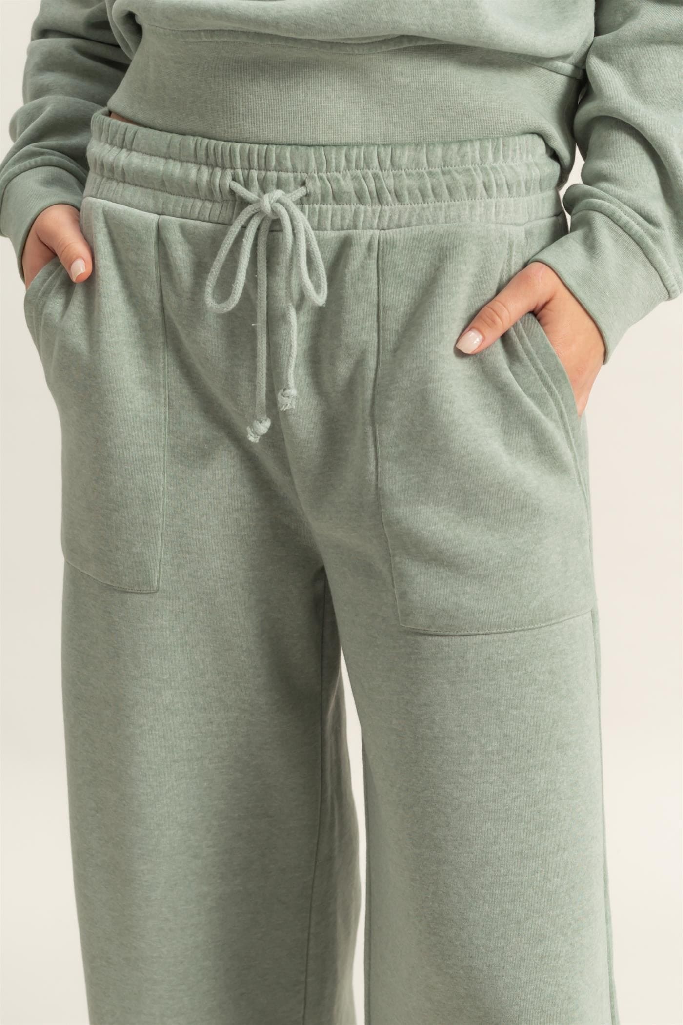 Wide Leg Drawstring Sweatpants