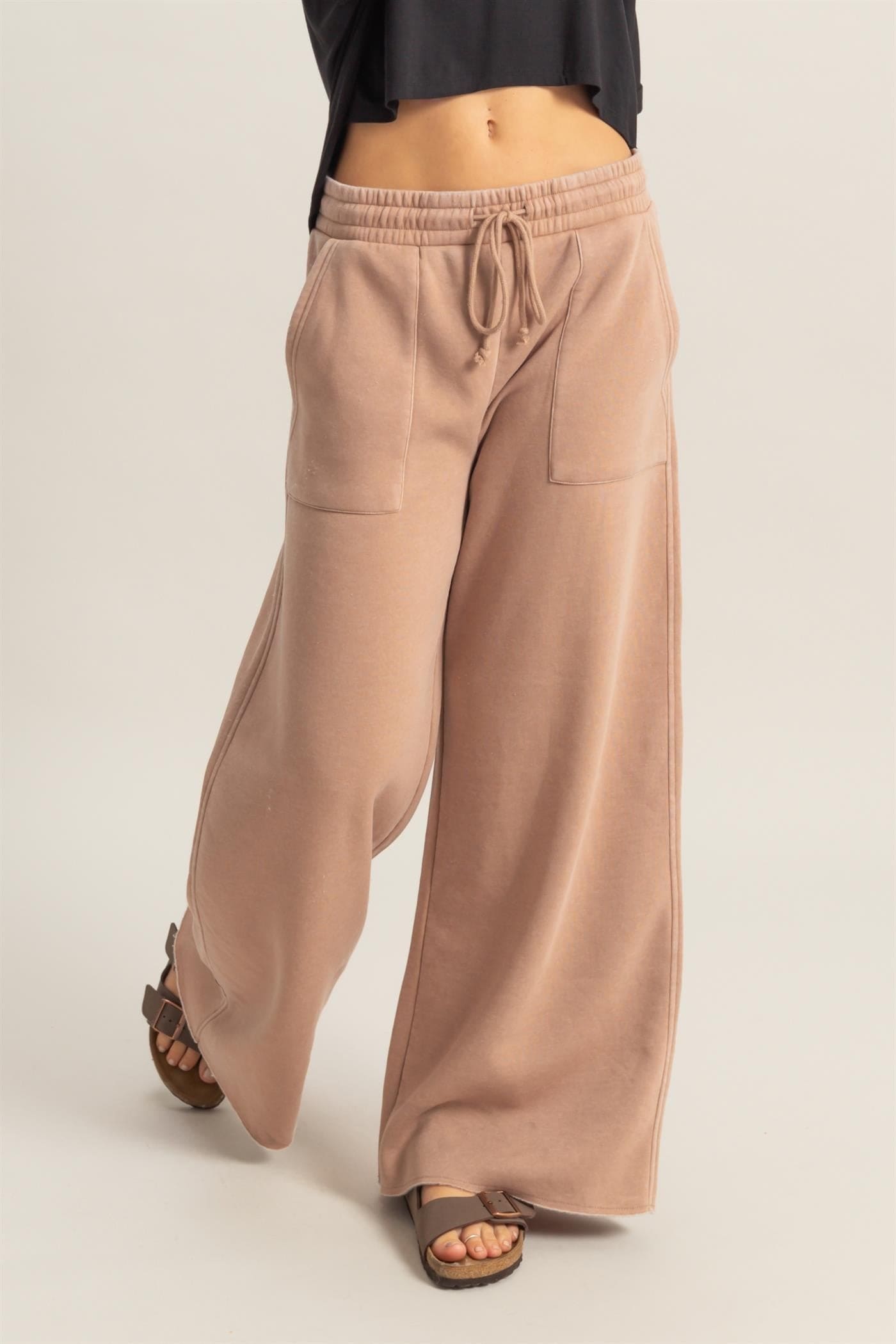 Wide Leg Drawstring Sweatpants