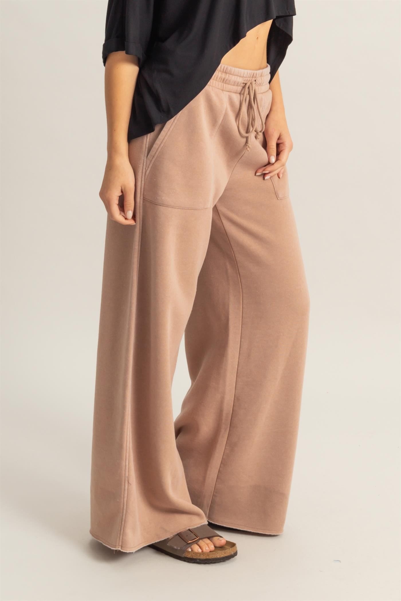 Wide Leg Drawstring Sweatpants