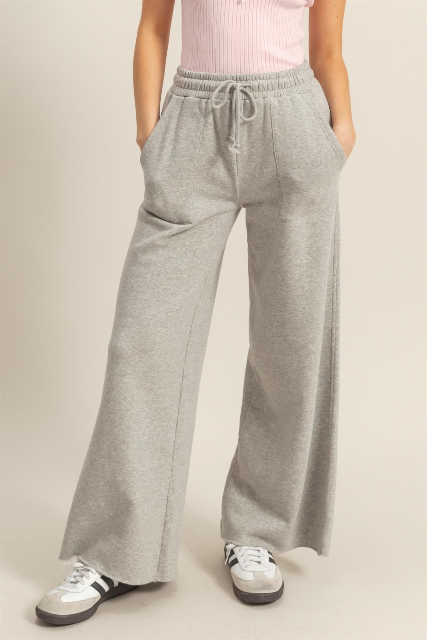 Wide Leg Drawstring Sweatpants