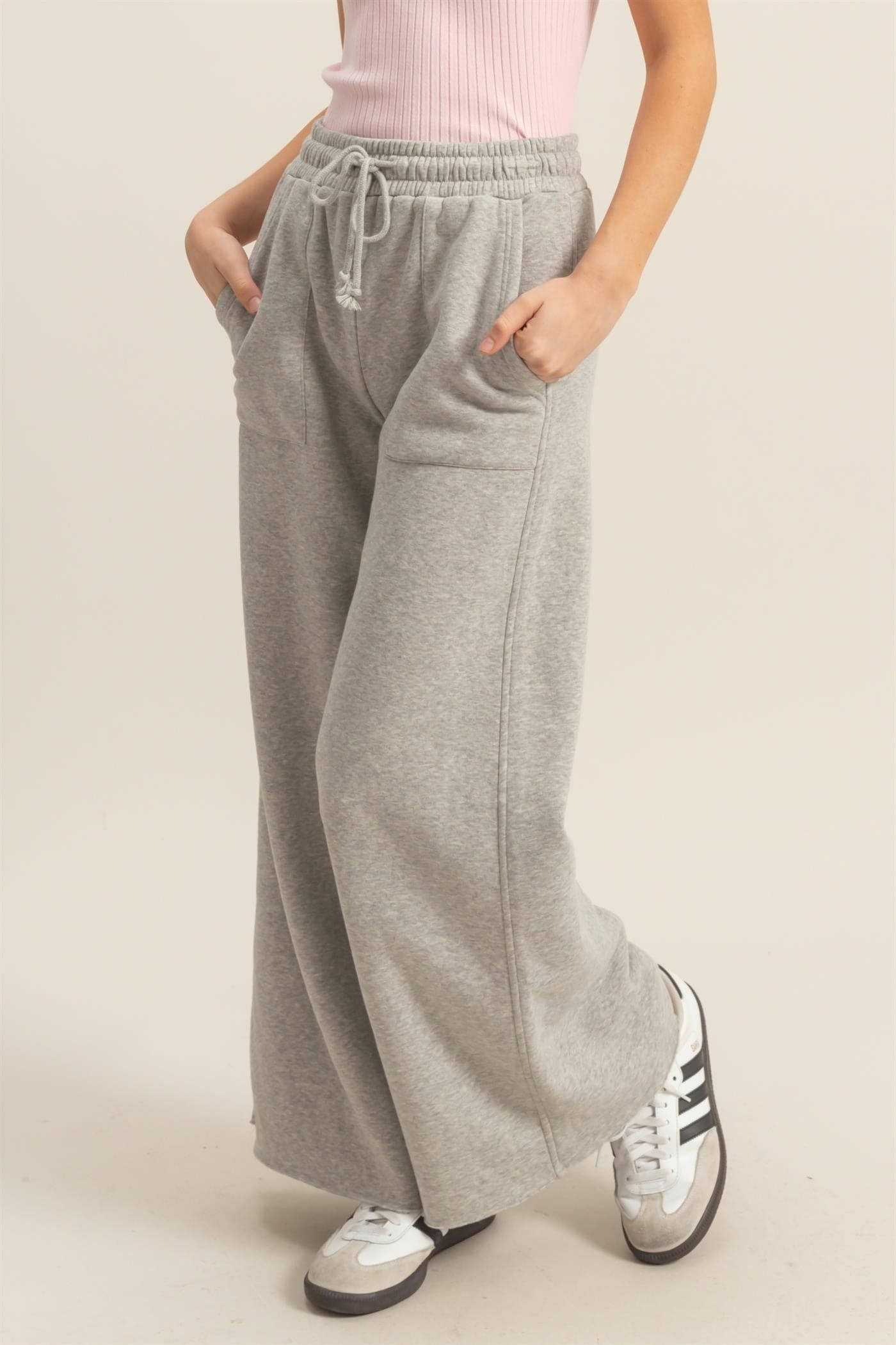 Wide Leg Drawstring Sweatpants