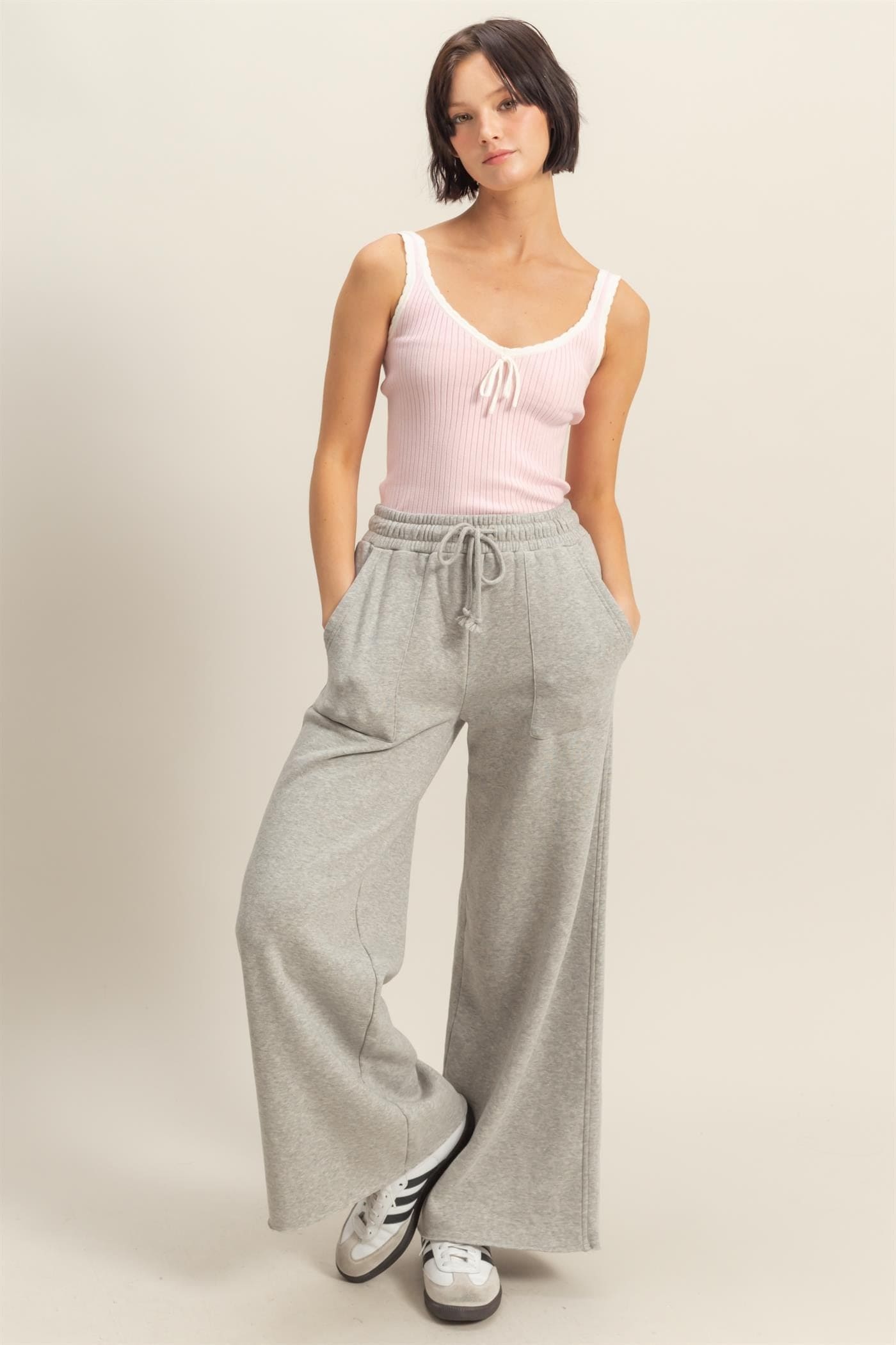 Wide Leg Drawstring Sweatpants