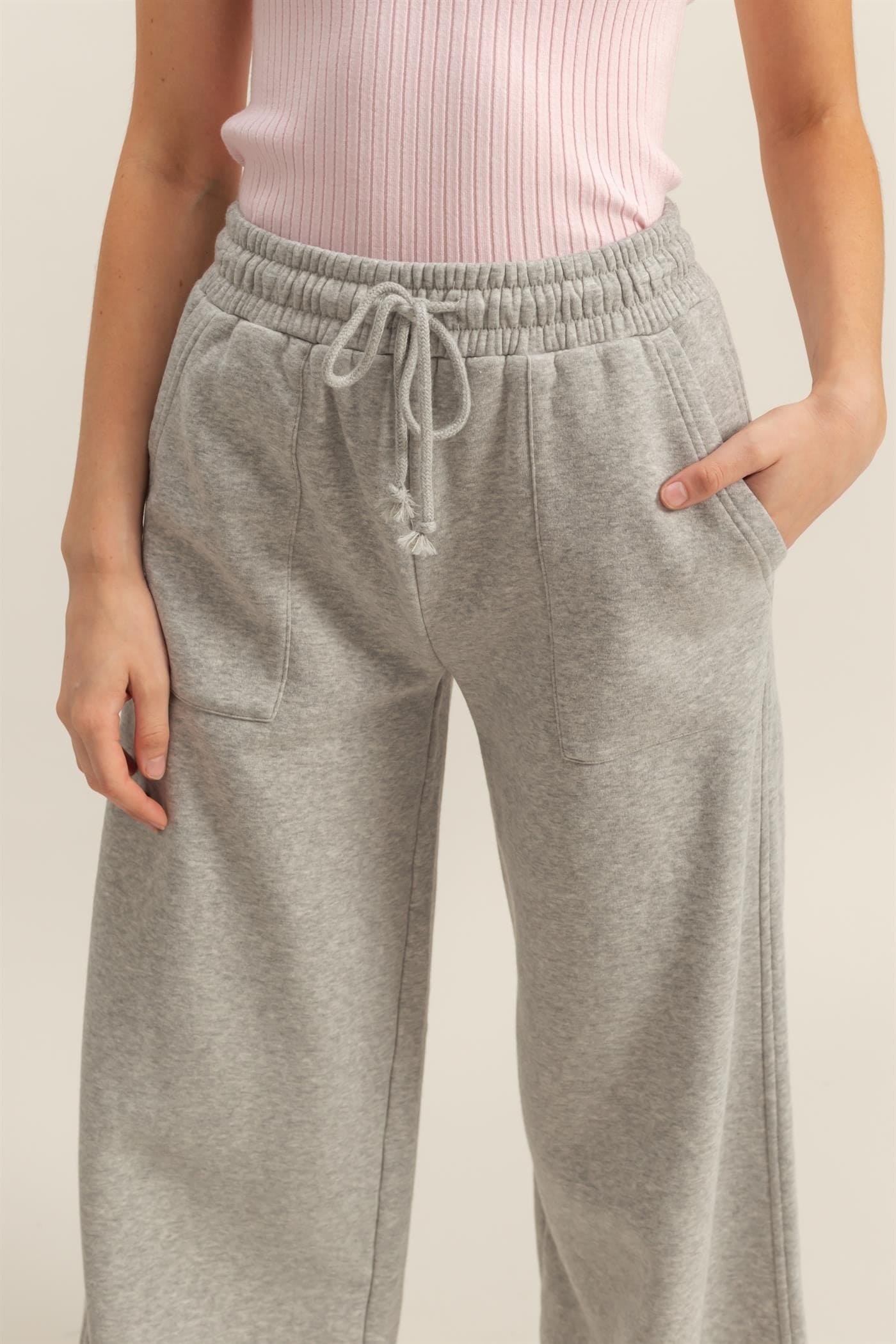 Wide Leg Drawstring Sweatpants