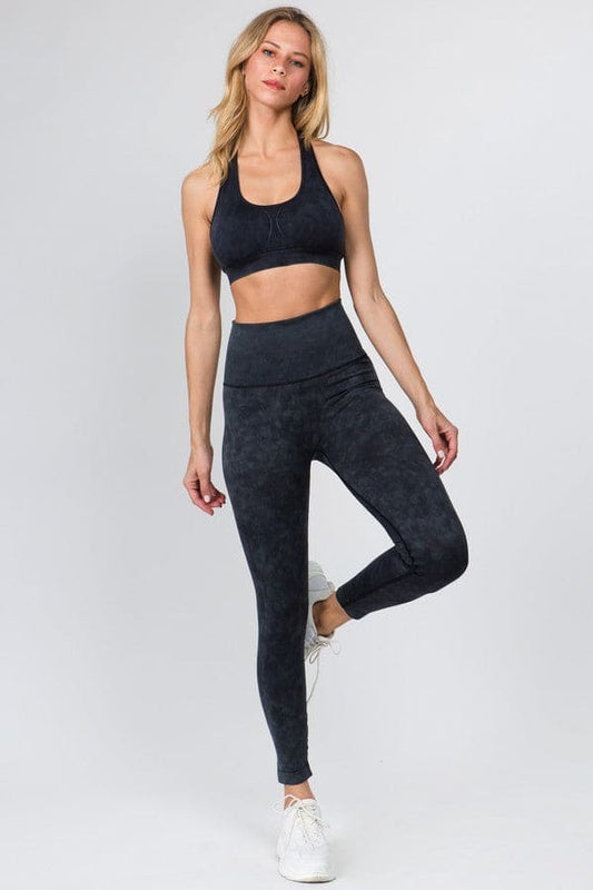 Acid Wash Racerback Sports Bra