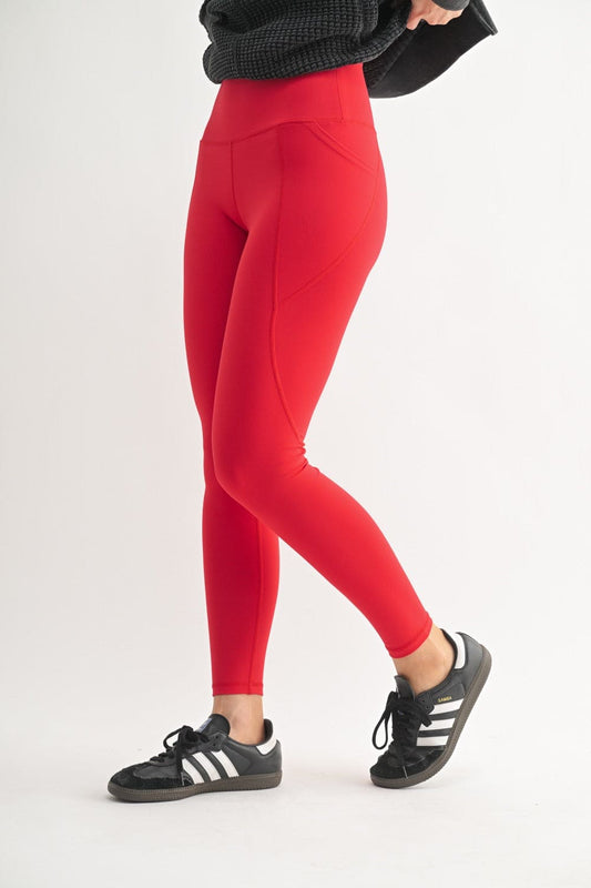TAPERED BAND ESSENTIAL SOLID HIGHWAIST LEGGINGS