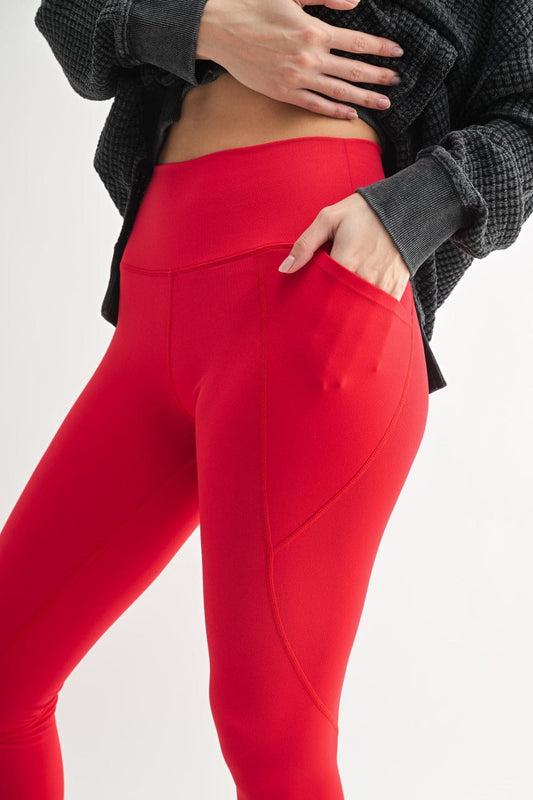 TAPERED BAND ESSENTIAL SOLID HIGHWAIST LEGGINGS
