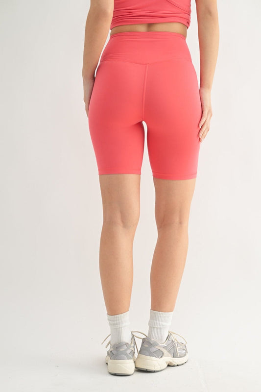 Venice Crossover Waist Biker Shorts