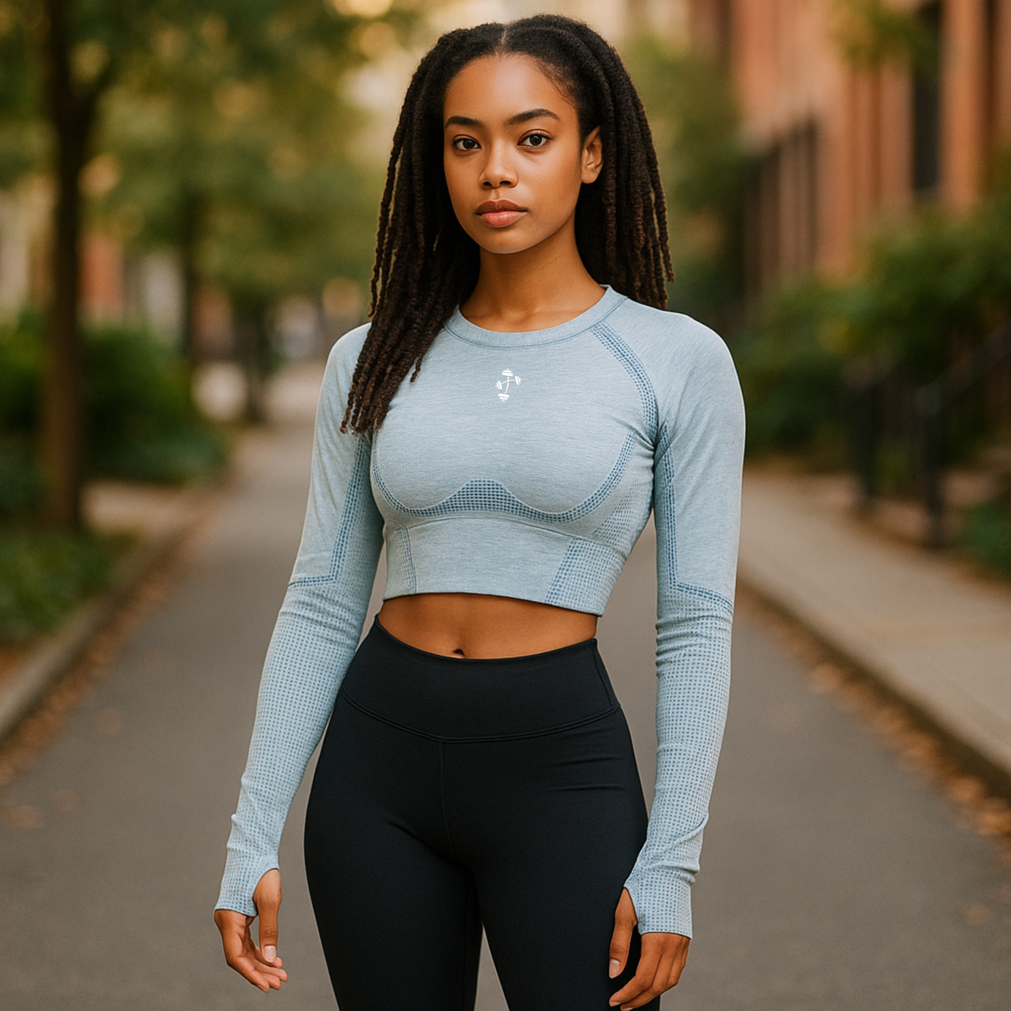 Gym Is Therapy Long Sleeve Cropped Top