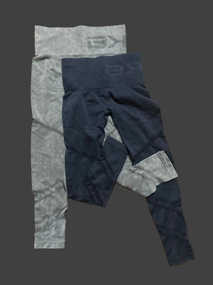 Angled Perforation Mineral Wash Seamless Leggings - LEGDAY EVERYDAY