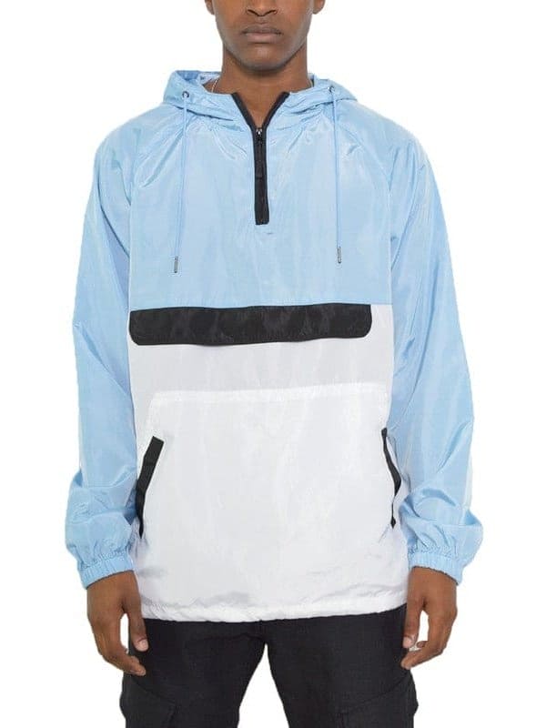 Color Block Anorak Jacket Windbreaker - BKFJNY