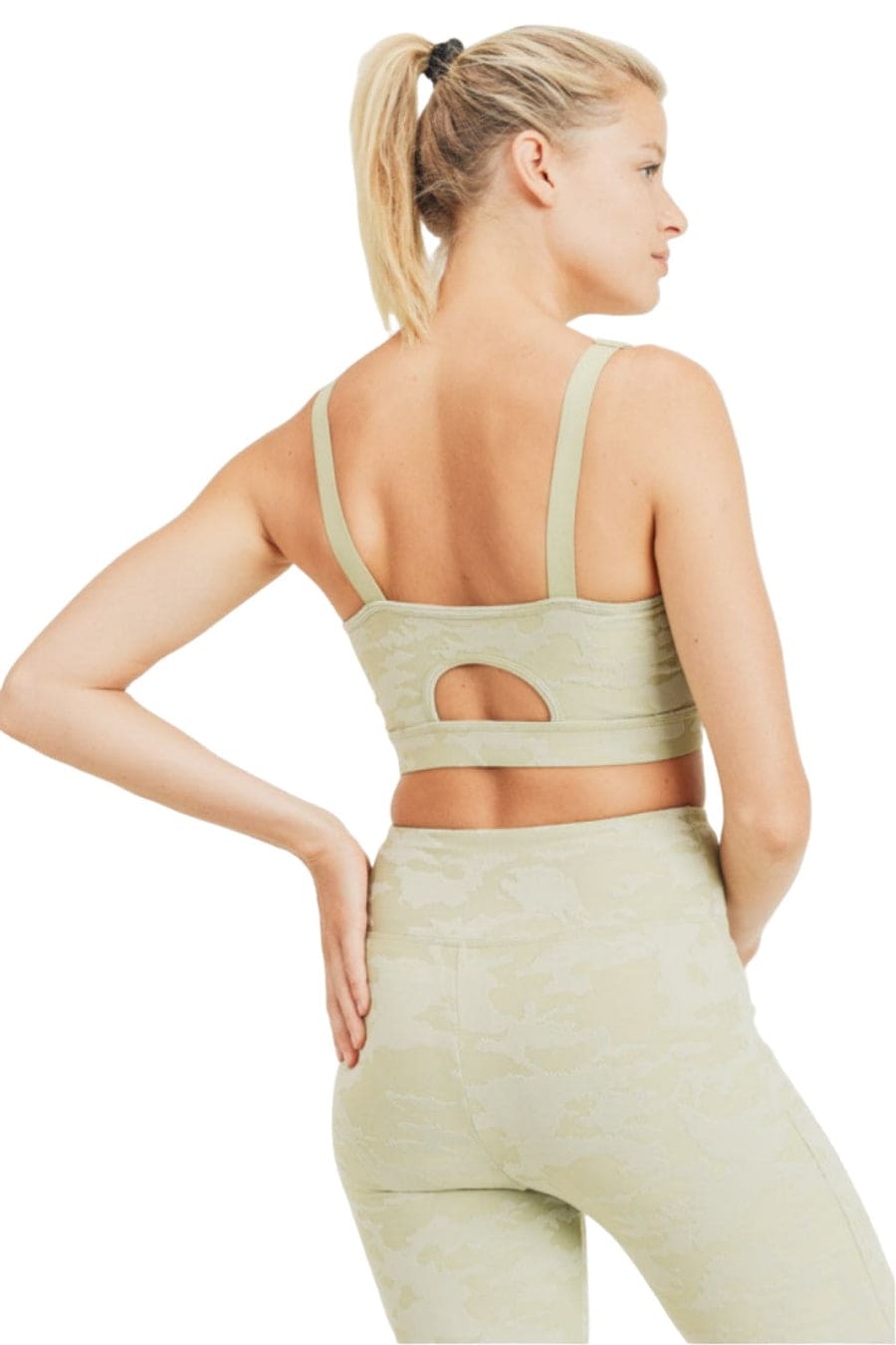 Mono B Camo Jacquard TACTEL® Sports Bra - LEGDAY EVERYDAY