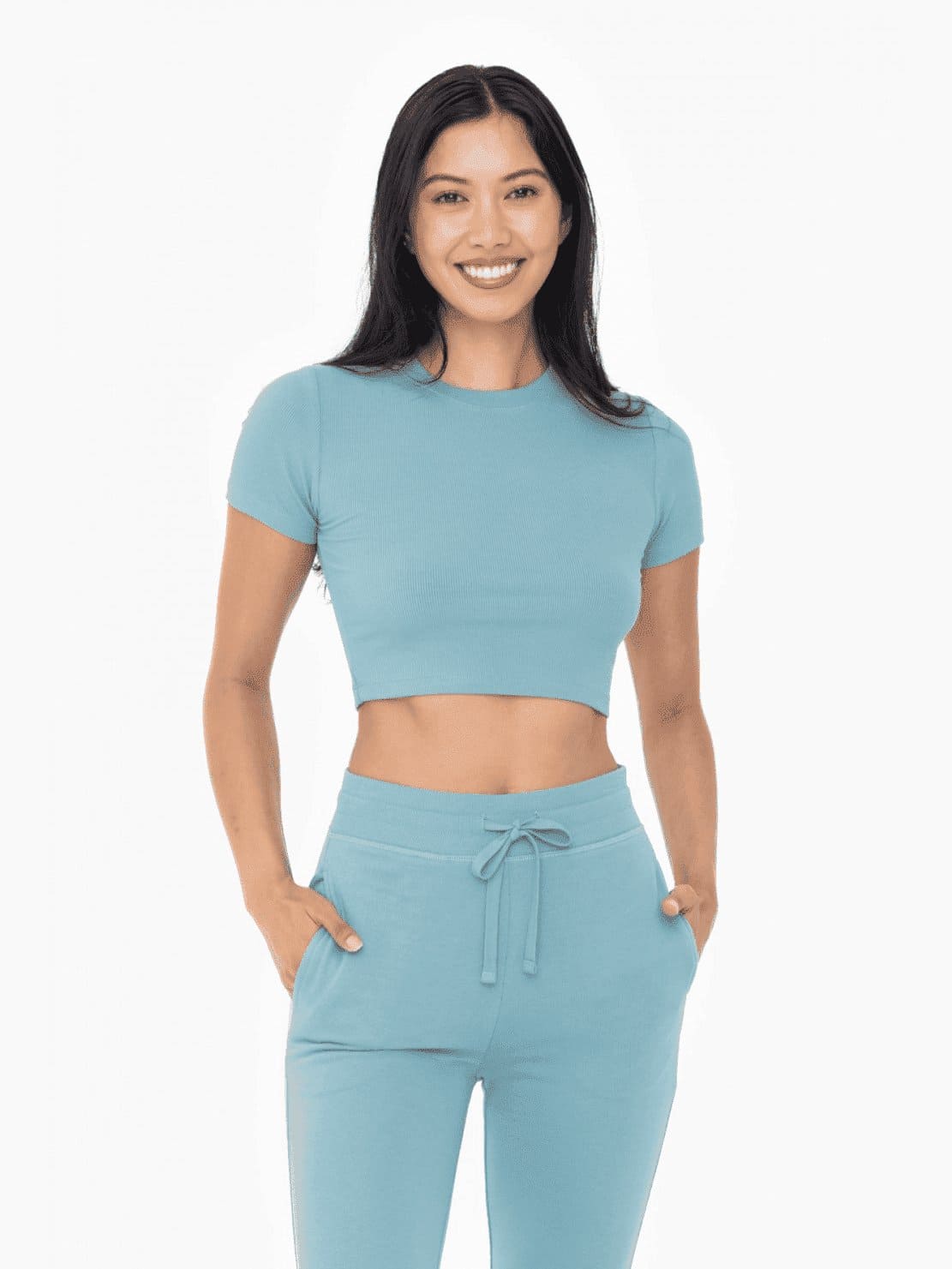 Mono B Micro - Ribbed Cropped Baby Tee - LEGDAY EVERYDAY