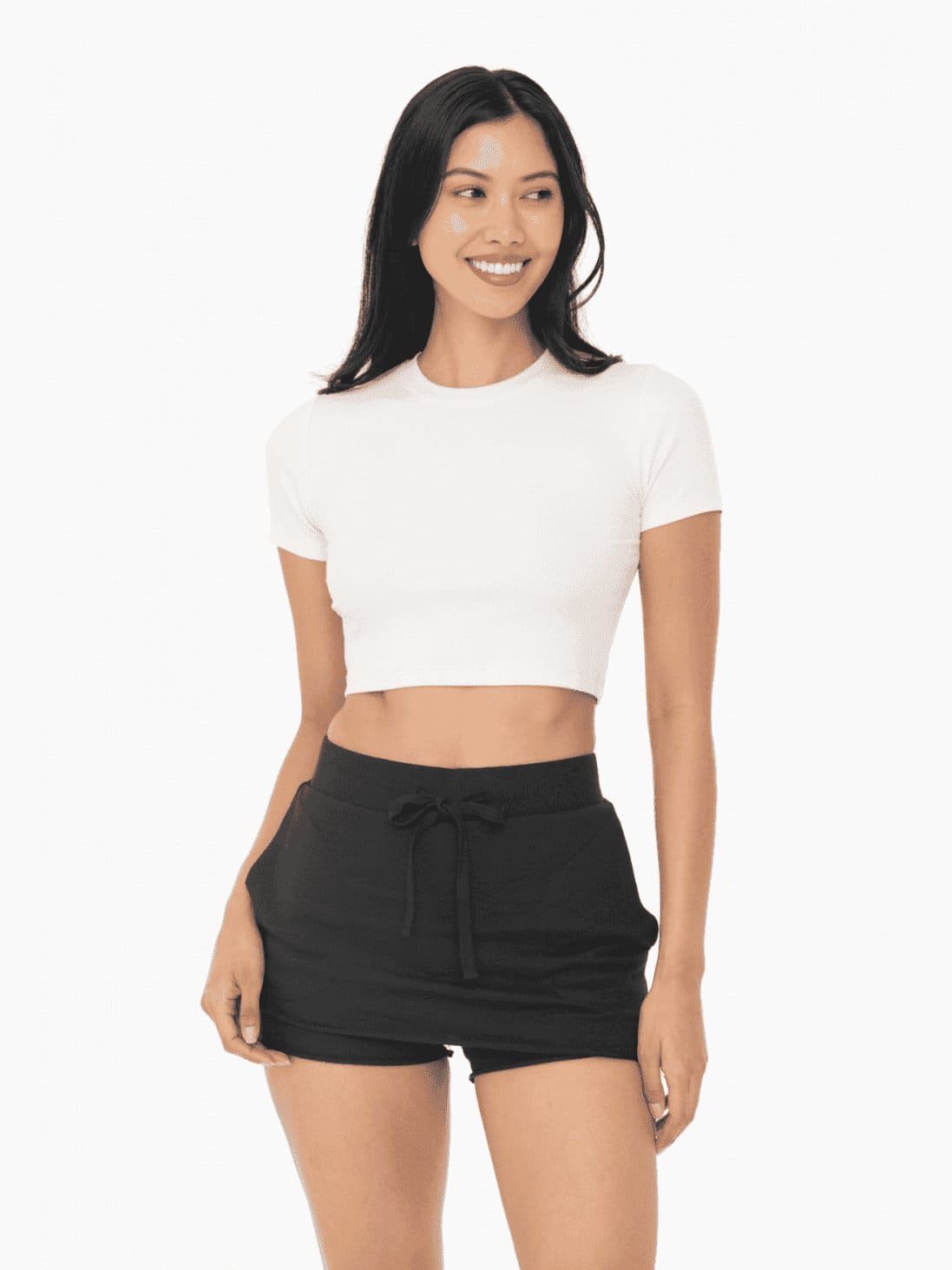 Mono B Micro - Ribbed Cropped Baby Tee - LEGDAY EVERYDAY