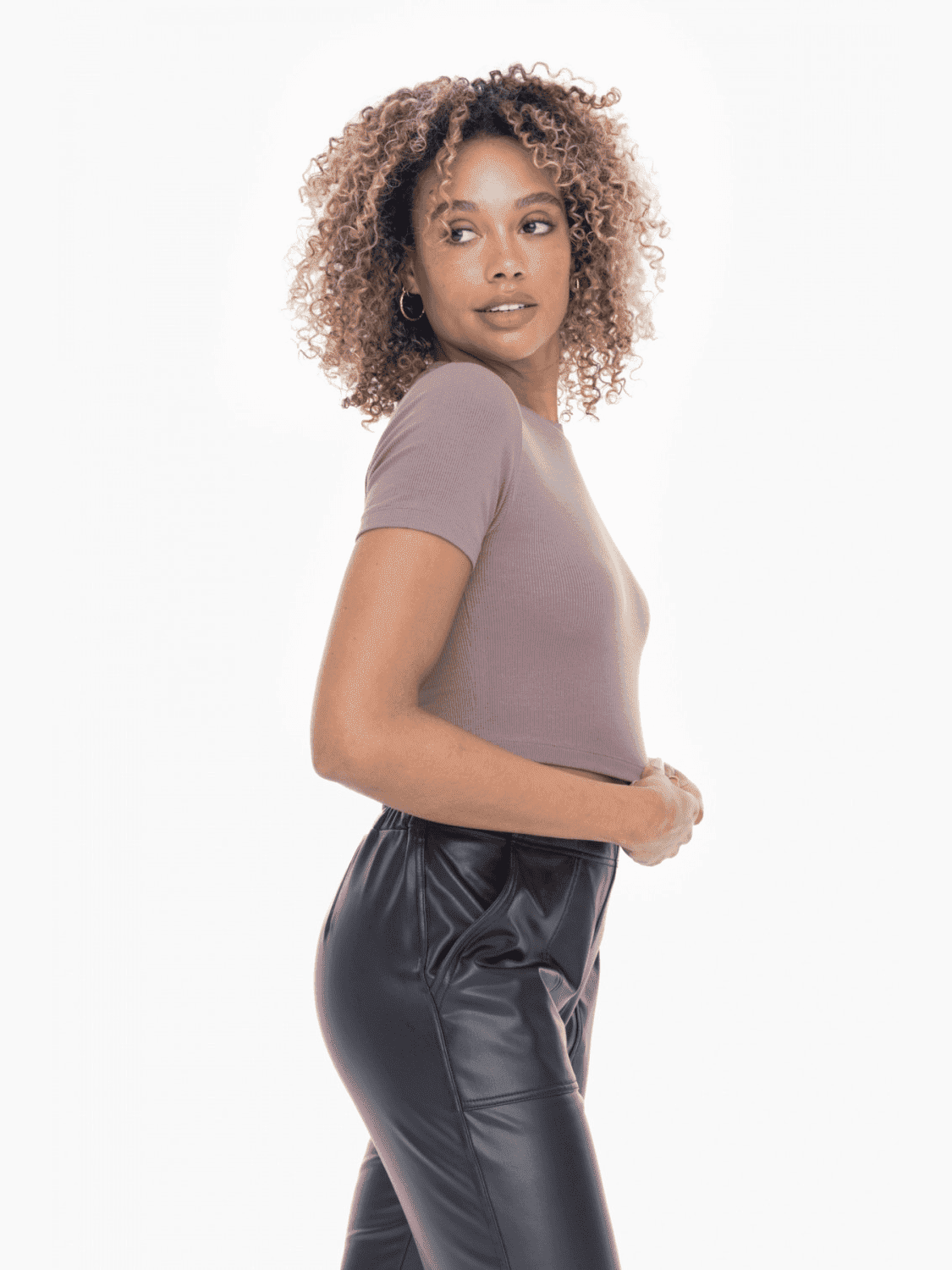Mono B Micro - Ribbed Cropped Baby Tee - LEGDAY EVERYDAY