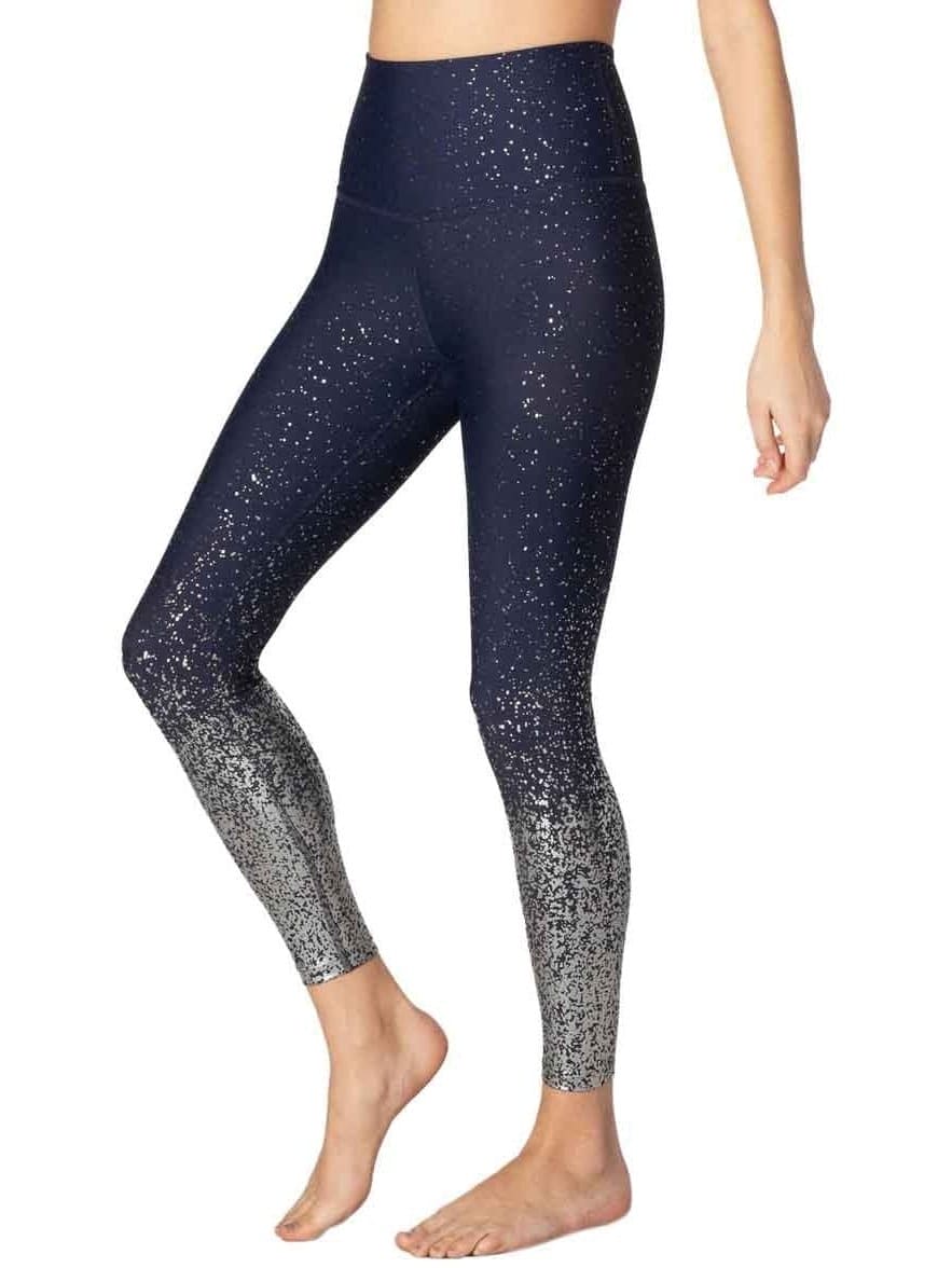 Navy Nocturnal Glitter Ombré Leggings - BKFJNY