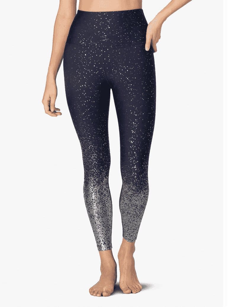 Navy Nocturnal Glitter Ombré Leggings - BKFJNY