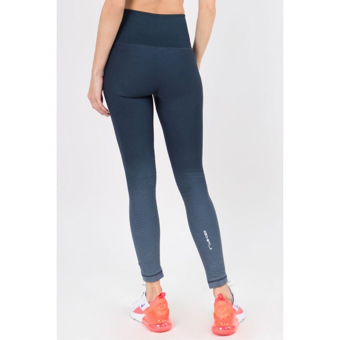 Ombre Moto Ridge Compression Leggings - BKFJNY