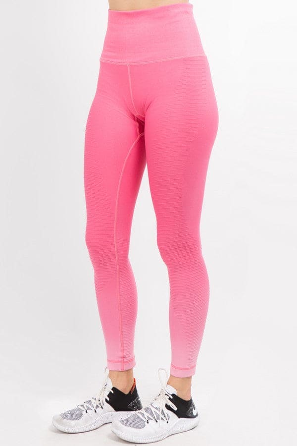 Ombre Moto Ridge Compression Leggings - BKFJNY