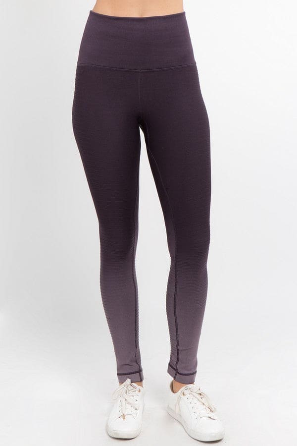 Ombre Moto Ridge Compression Leggings - BKFJNY