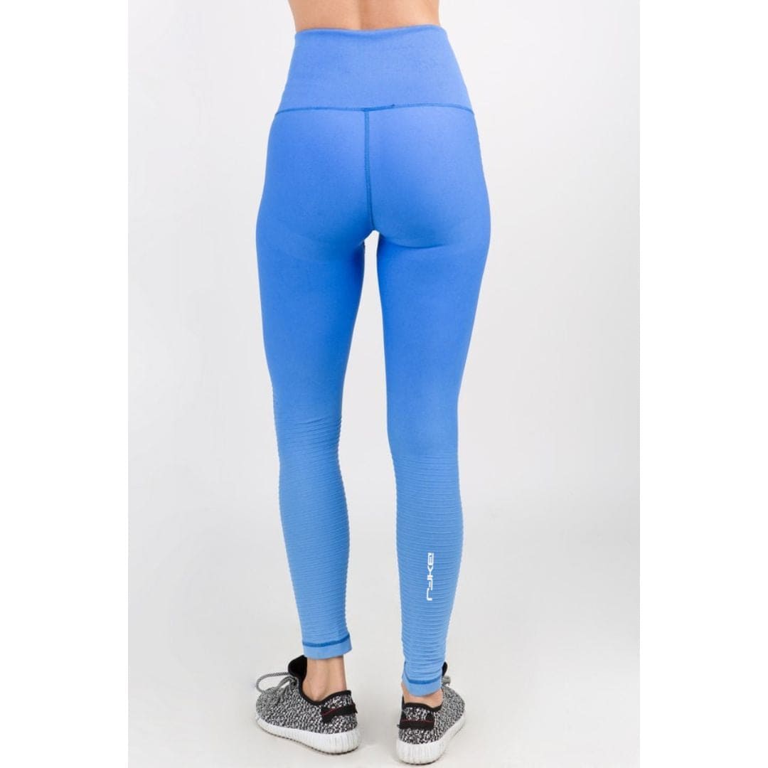 Ombre Moto Ridge Compression Leggings - BKFJNY